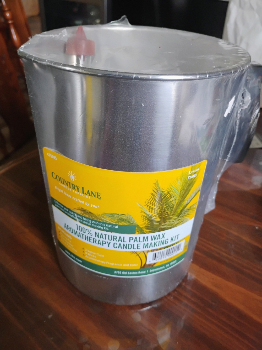 Country Lane 100% Natural Palm Wax Aromatherapy Candle Making Kit - Yellow Label